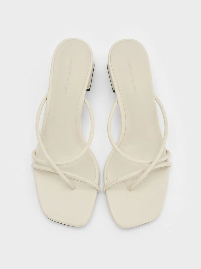 Strappy Toe-Ring Block-Heel Sandals_Chalk