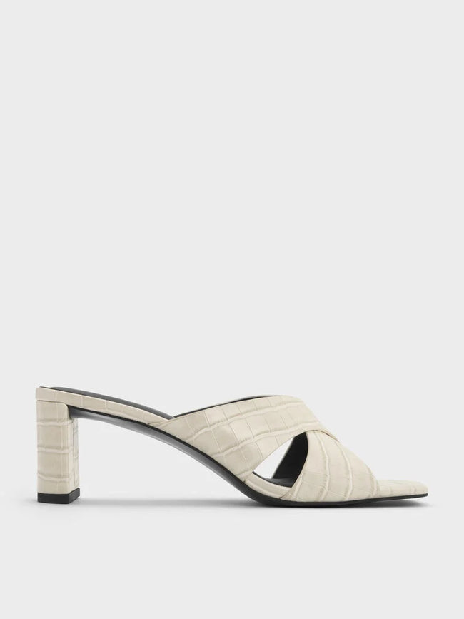 Georgina Crossover-Strap Blade-Heel Mules_Animal Print White