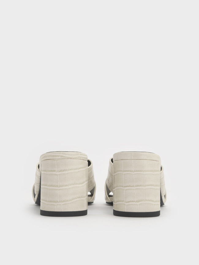 Georgina Crossover-Strap Blade-Heel Mules_Animal Print White