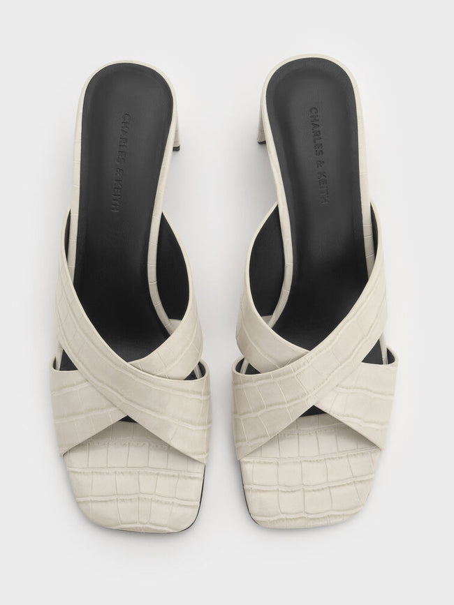 Georgina Crossover-Strap Blade-Heel Mules_Animal Print White