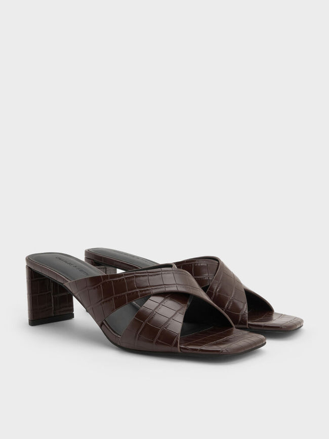 Georgina Crossover-Strap Blade-Heel Mules_Animal Print Brown