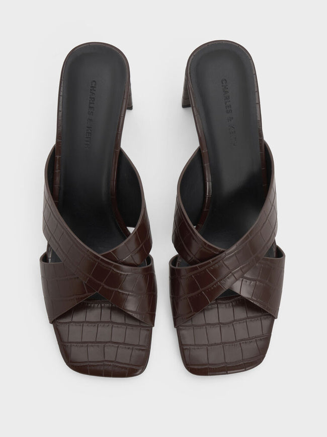 Georgina Crossover-Strap Blade-Heel Mules_Animal Print Brown