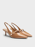 Helena Pearl Slingback Kitten Heel_Caramel