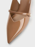 Helena Pearl Slingback Kitten Heel_Caramel