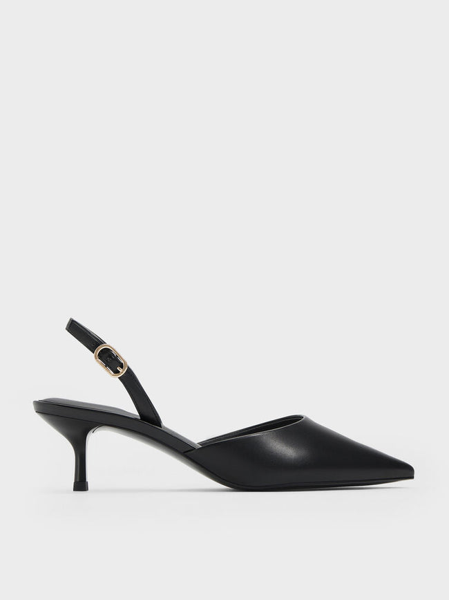 Stacy Slingback Kitten Heels_Black