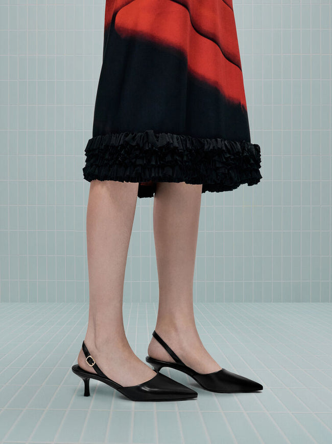 Stacy Slingback Kitten Heels_Black