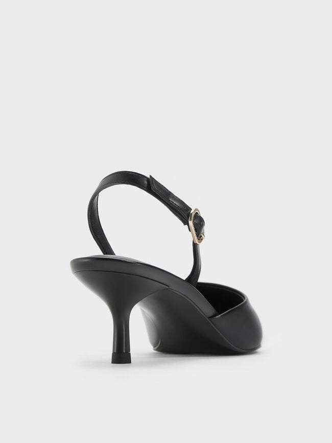 Stacy Slingback Kitten Heels_Black