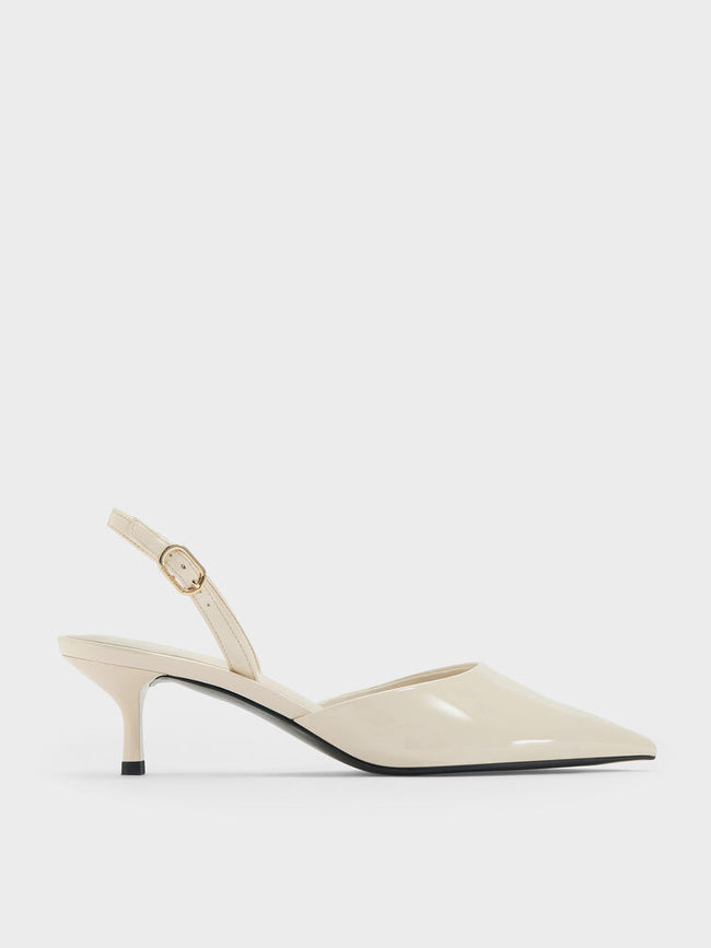 Stacy Patent Slingback Kitten Heels_Chalk