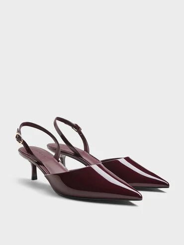 Stacy Slingback Kitten Heels_Burgundy