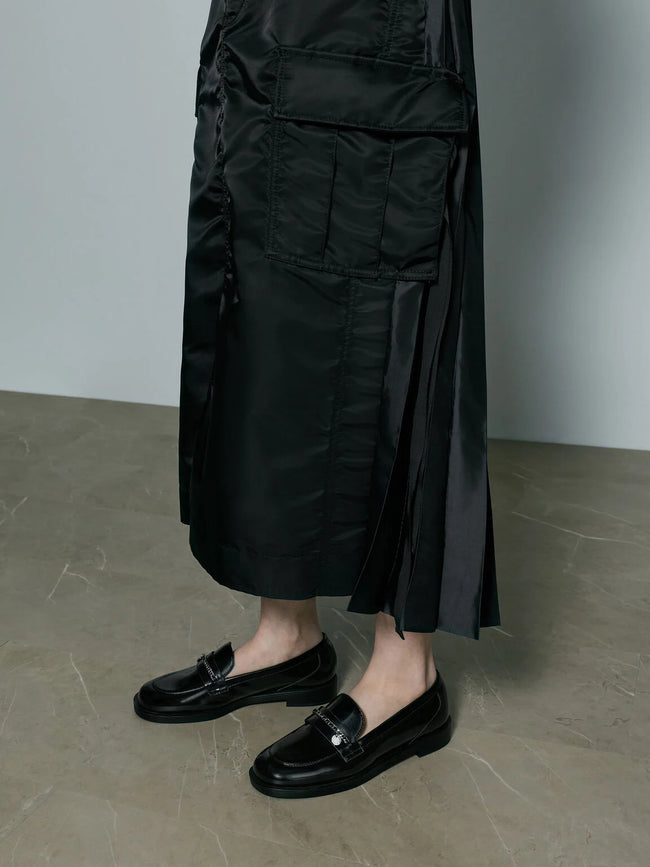 Braided-Chain Metallic-Accent Loafers_Black Box