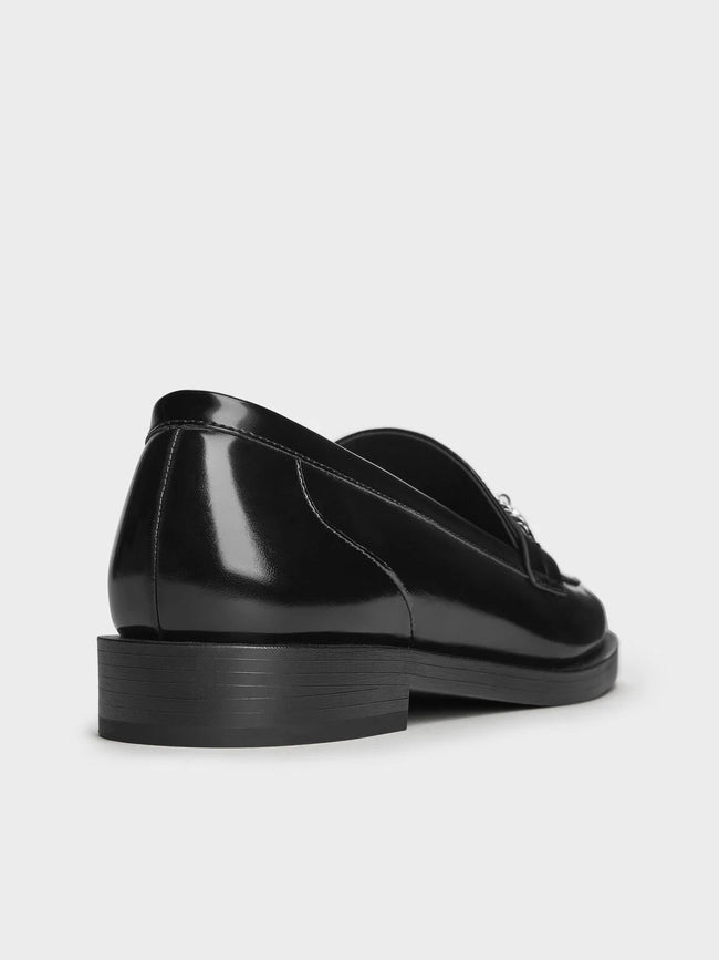 Braided-Chain Metallic-Accent Loafers_Black Box
