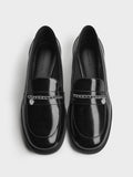 Braided-Chain Metallic-Accent Loafers_Black Box
