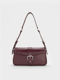 Blaise Belt Shoulder Bag_Wineberry Red