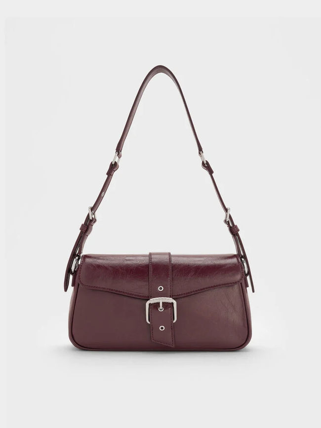 Blaise Belt Shoulder Bag_Wineberry Red