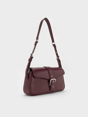 Blaise Belt Shoulder Bag_Wineberry Red