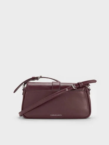 Blaise Belt Shoulder Bag_Wineberry Red