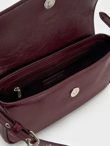 Blaise Belt Shoulder Bag_Wineberry Red