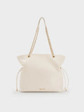 CHARLES & KEITH Women Arya Braided-Chain Tote Bag -Cream
