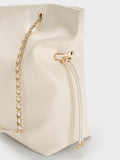 CHARLES & KEITH Women Arya Braided-Chain Tote Bag -Cream