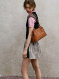 CHARLES & KEITH Women Noane Elongated-Handle Shoulder Bag -Distressed Tan