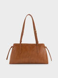 CHARLES & KEITH Women Noane Elongated-Handle Shoulder Bag -Distressed Tan
