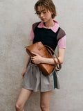 CHARLES & KEITH Women Noane Elongated-Handle Shoulder Bag -Distressed Tan
