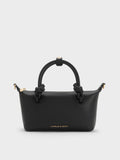 CHARLES & KEITH Women Sammie Knotted-Handle Tote Bag_Black