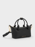 CHARLES & KEITH Women Sammie Knotted-Handle Tote Bag_Black