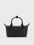 CHARLES & KEITH Women Sammie Knotted-Handle Tote Bag_Black