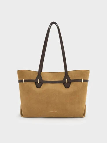 Arlet Double-Handle Belted Tote Bag_Sahara Sand