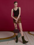 Ivette Woven Top Handle Bag_Wineberry Red