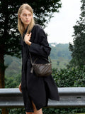 Zeya Recycled Suede Top Handle Bag_Dark Moss