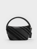Zeya Recycled Suede Top Handle Bag_Noir