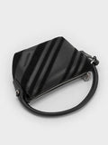 Zeya Recycled Suede Top Handle Bag_Noir