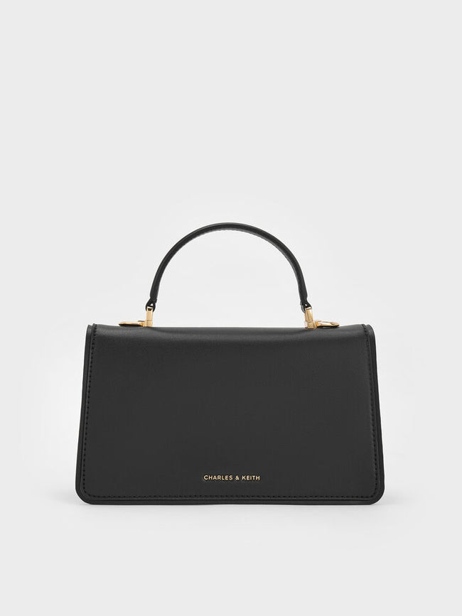 Arlet Belted Top Handle Bag_Black