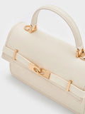 Arlet Belted Top Handle Bag_Cream