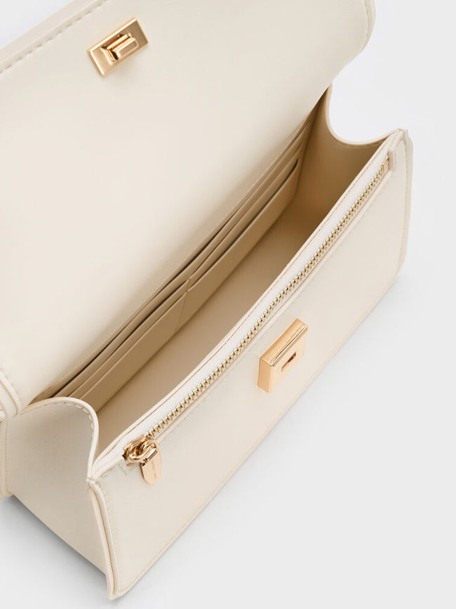 Arlet Belted Top Handle Bag_Cream