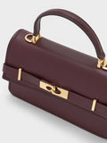 Arlet Belted Top Handle Bag_Wineberry Red