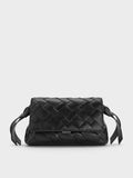 Ivette Woven Shoulder Bag_Noir