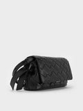 Ivette Woven Shoulder Bag_Noir
