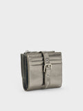 Blaise Grommet Belt Top Zip Small Wallet_Pewter