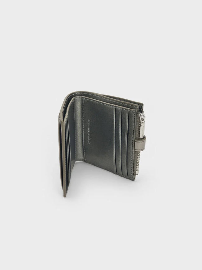 Blaise Grommet Belt Top Zip Small Wallet_Pewter