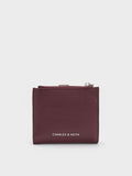 Blaise Grommet Belt Top Zip Small Wallet_Wineberry Red