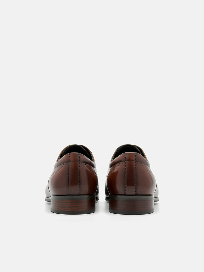 PEDRO Leather Derby Shoes- Brown