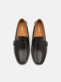 PEDRO Leather Penny Driving Shoes- Brown