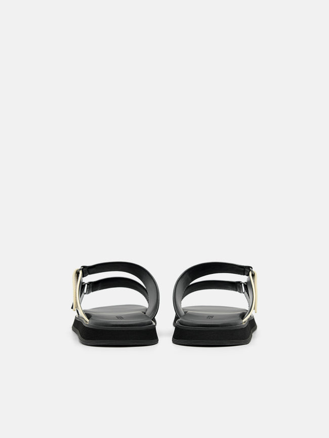 PEDRO Velcro Slide Sandals- Black