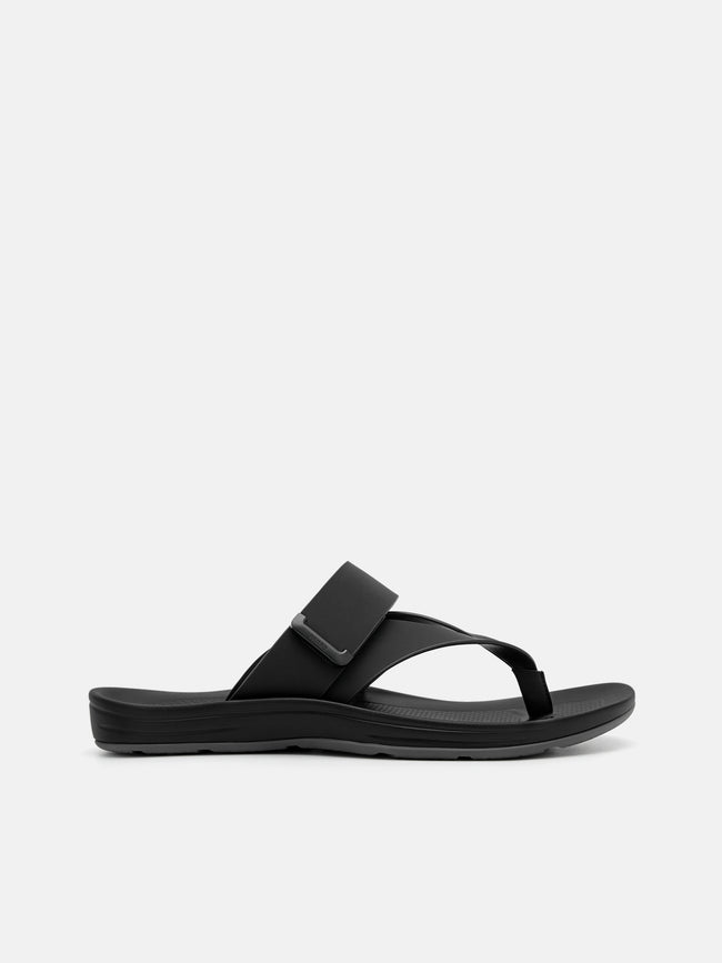 PEDRO Banded Thong Sandals- Black