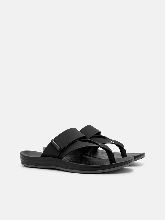 PEDRO Banded Thong Sandals- Black