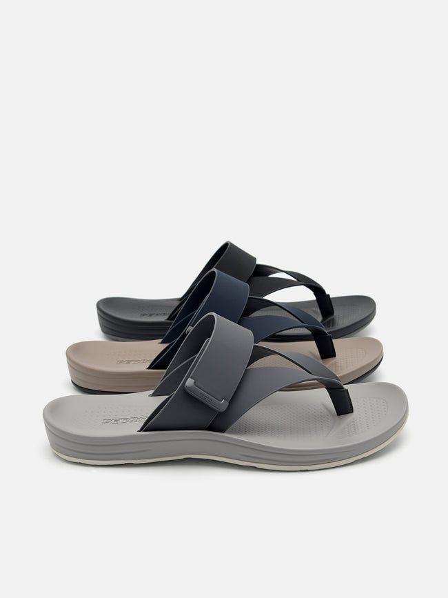 PEDRO Banded Thong Sandals- DarkGrey