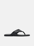 PEDRO Buckle Thong Sandals- Black